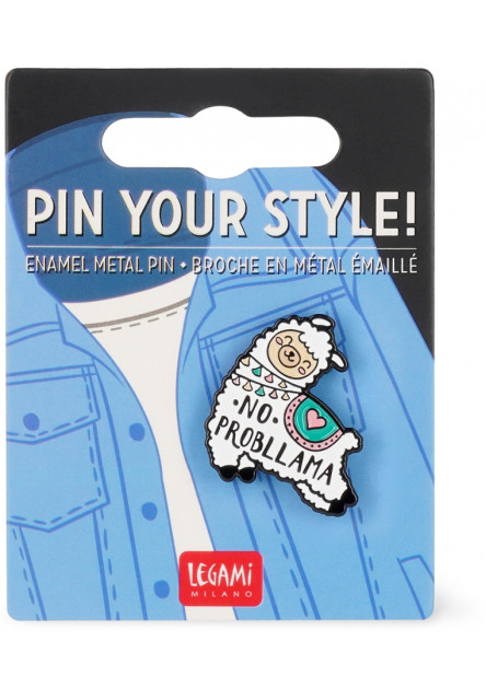 Brošňa Legami Enamel Metal Pin - Pin Your Style! - Llama