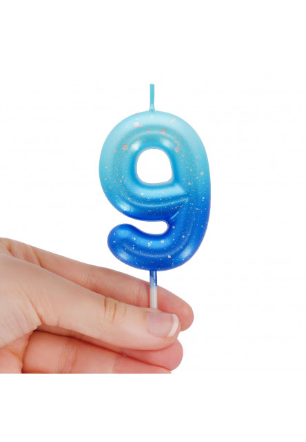 Narodeninová sviečka na tortu Legami Cake Candle - Happy Birthday Candle - Blue - 9