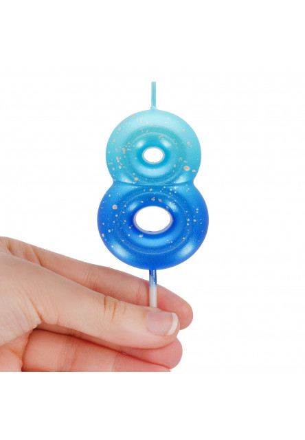Narodeninová sviečka na tortu Legami Cake Candle - Happy Birthday Candle - Blue - 8