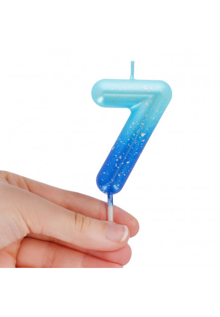 Narodeninová sviečka na tortu Legami Cake Candle - Happy Birthday Candle - Blue - 7