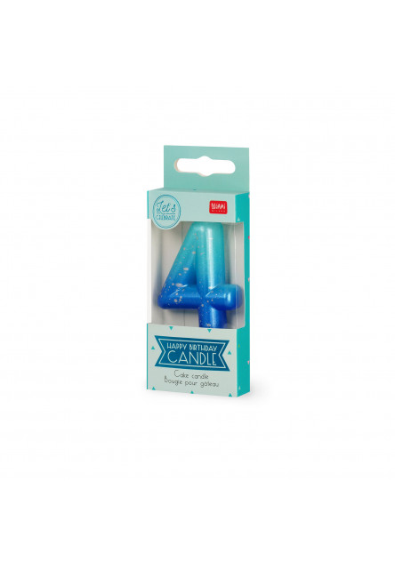 Narodeninová sviečka na tortu Legami Cake Candle - Happy Birthday Candle - Blue - 4