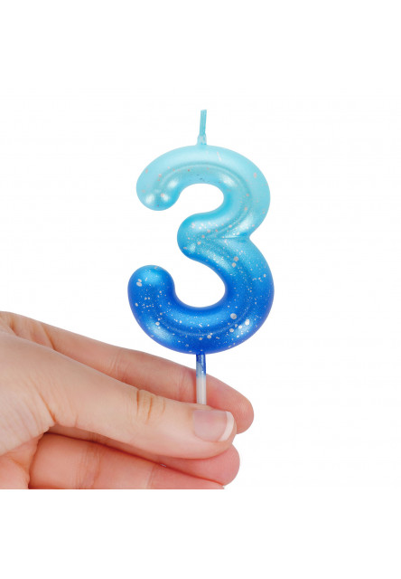 Narodeninová sviečka na tortu Legami Cake Candle - Happy Birthday Candle - Blue - 3