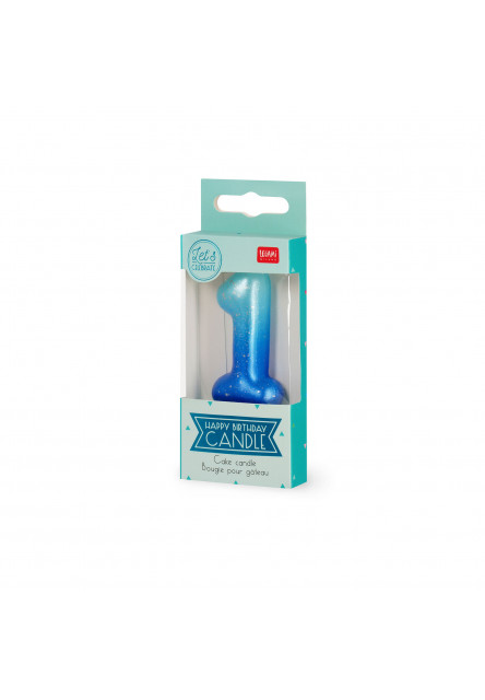Narodeninová sviečka na tortu Legami Cake Candle - Happy Birthday Candle - Blue - 1