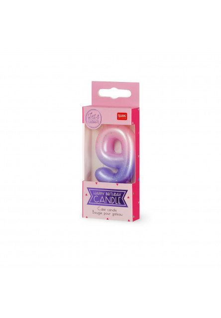 Narodeninová sviečka na tortu Legami Cake Candle - Happy Birthday Candle - Pink - 9
