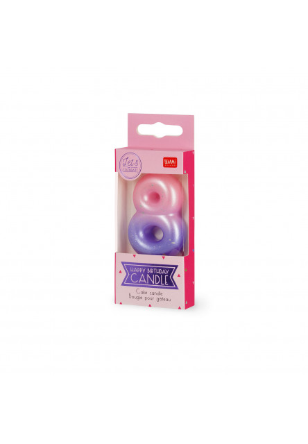 Narodeninová sviečka na tortu Legami Cake Candle - Happy Birthday Candle - Pink - 8