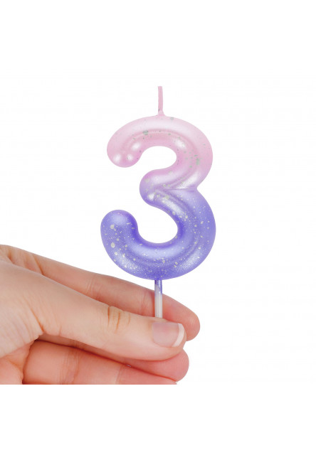 Narodeninová sviečka na tortu Legami Cake Candle - Happy Birthday Candle - Pink - 3