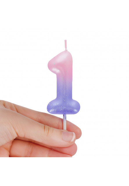 Narodeninová sviečka na tortu Legami Cake Candle - Happy Birthday Candle - Pink - 1