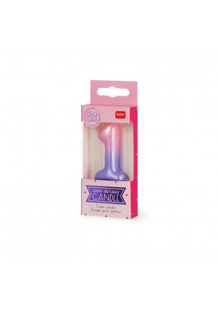 Narodeninová sviečka na tortu Legami Cake Candle - Happy Birthday Candle - Pink - 1