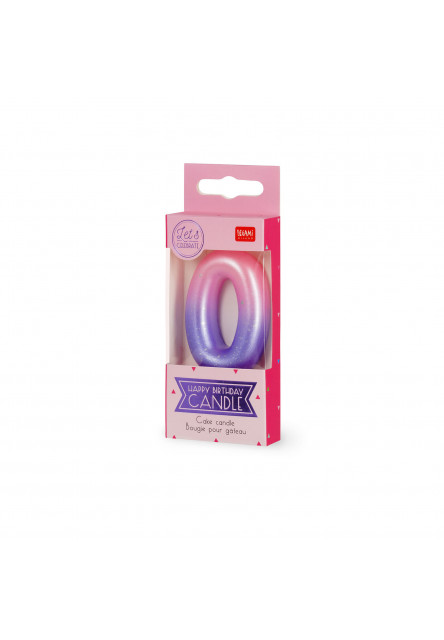 Narodeninová sviečka na tortu Legami Cake Candle - Happy Birthday Candle - Pink - 0