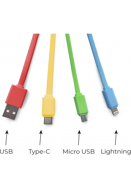 Sada káblov Legami Charging Multi Cable - Link Up - Rainbow