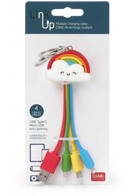 Sada káblov Legami Charging Multi Cable - Link Up - Rainbow