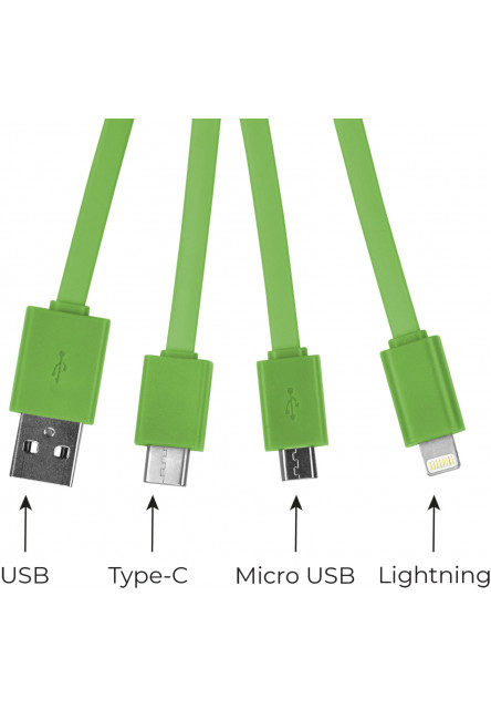 Sada káblov Legami Charging Multi Cable - Link Up - Avocado