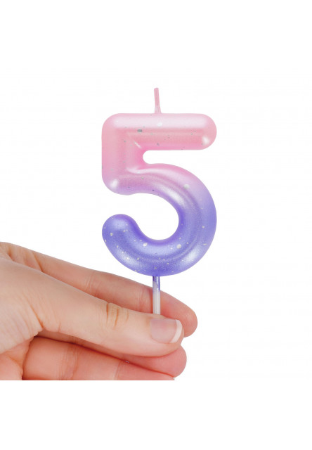 Narodeninová sviečka na tortu Legami Cake Candle - Happy Birthday Candle - Pink - 5