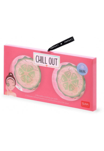 Chladiace vankúšiky Legami Reusable Cooling Eye Pads - Chill Out - Cucumber