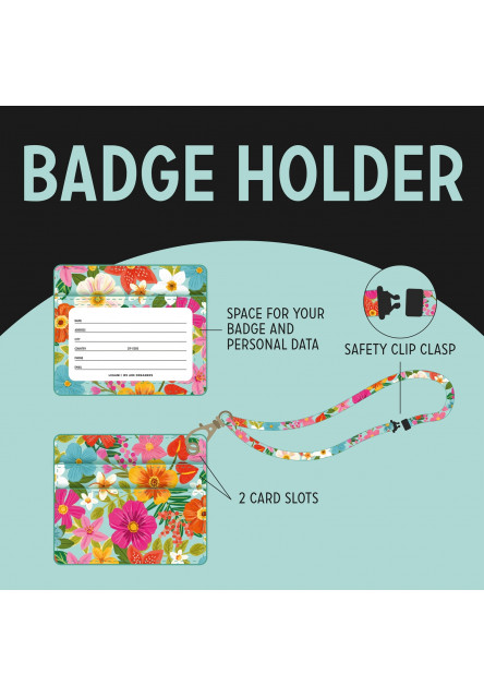 Puzdro na karty Legami Badge Holder - Flowers