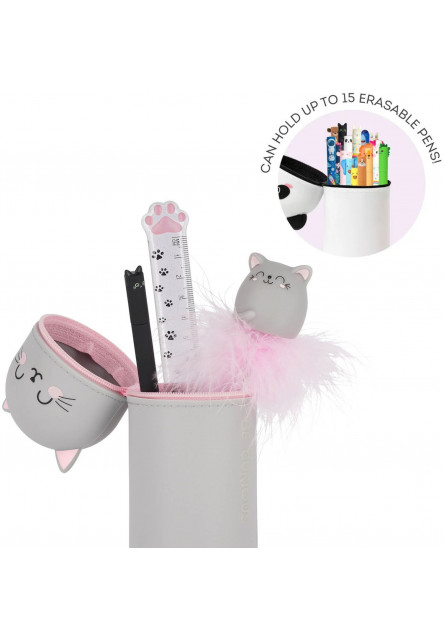 Peračník Legami 2-In-1 Silicone Pencil Case - Kawaii - Kitty