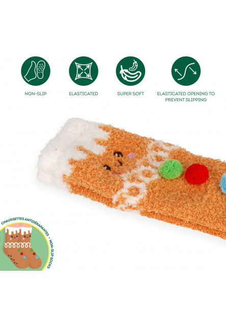Protišmykové ponožky Legami Non-Slip Socks - It's A Match! - Gingerbread- Adult