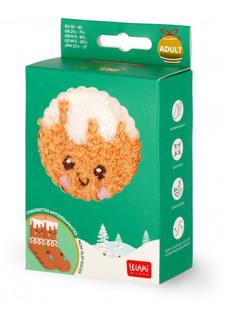 Protišmykové ponožky Legami Non-Slip Socks - It's A Match! - Gingerbread- Adult