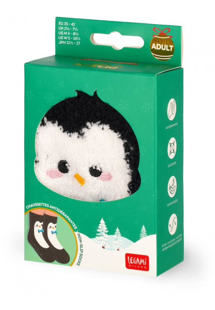 Protišmykové ponožky Legami Non-Slip Socks - It's A Match! - Penguin- Adult