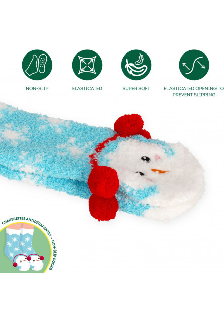 Protišmykové ponožky Legami Non-Slip Socks - It's A Match! - Snowman- Adult
