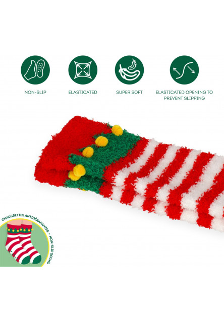 Protišmykové ponožky Legami Non-Slip Socks - It's A Match! - Elf- Adult