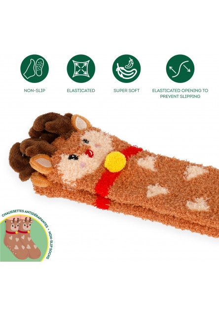 Protišmykové ponožky Legami Non-Slip Socks - It's A Match! - Reindeer- Adult