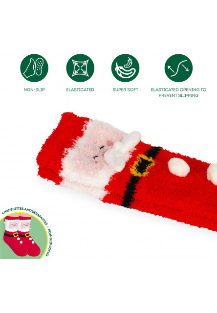 Protišmykové ponožky Legami Non-Slip Socks - It's A Match! - Santa Claus - Adult