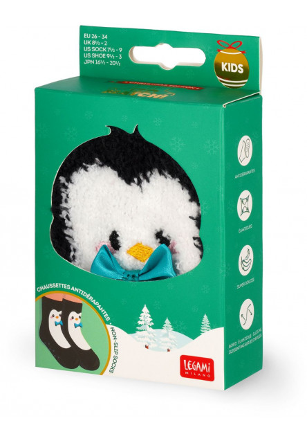 Protišmykové ponožky Legami Non-Slip Socks - It's A Match! - Penguin - Kid