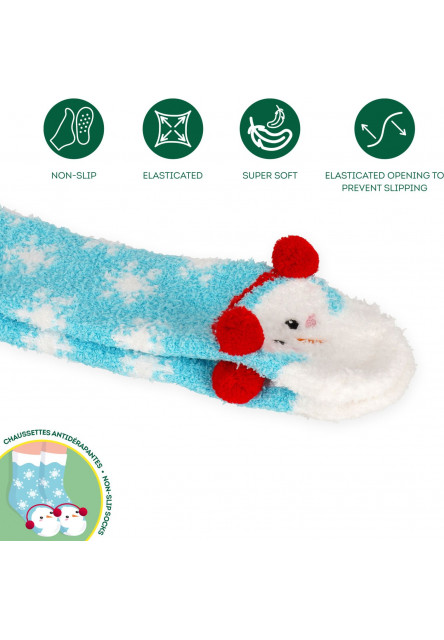 Protišmykové ponožky Legami Non-Slip Socks - It's A Match! - Snowman - Kid