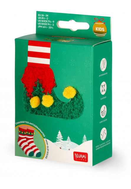 Protišmykové ponožky Legami Non-Slip Socks - It's A Match! - Elf - Kid