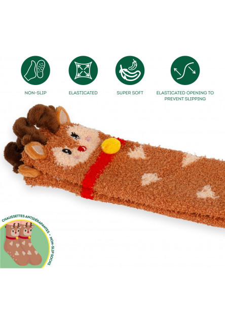 Protišmykové ponožky Legami Non-Slip Socks - It's A Match! - Reindeer - Kid