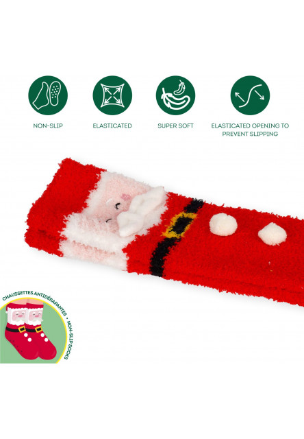 Protišmykové ponožky Legami Non-Slip Socks - It's A Match! - Santa Claus - Kid