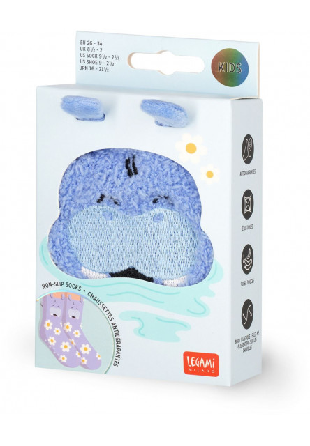 Protišmykové ponožky Legami Non-Slip Socks - It's A Match! - Hippo - Kid