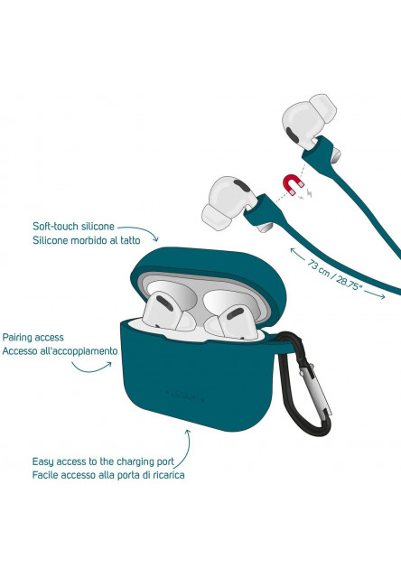 Legami Case And Cord Set pre Airpods Pro - Air 'N Go - Petrol Blue