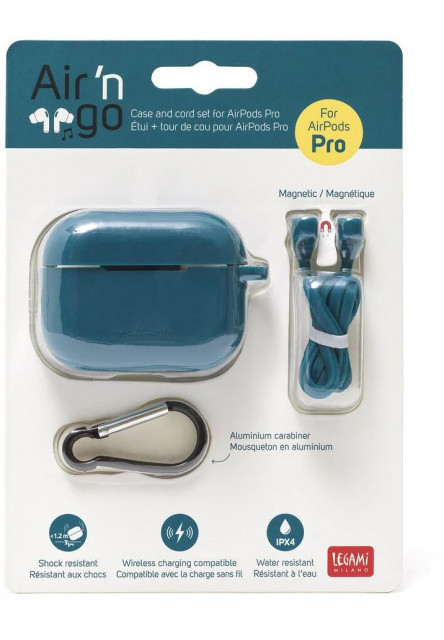 Legami Case And Cord Set pre Airpods Pro - Air 'N Go - Petrol Blue