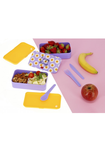 Škatuľka na desiatu Legami Lunch Box 1200 Ml - Daisy