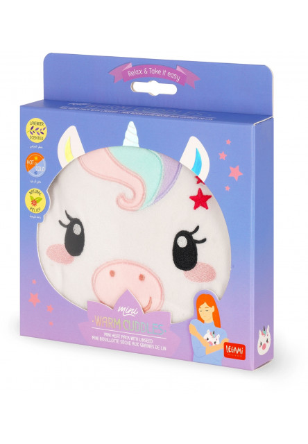 Mini nahrievací vankúšik Legami Heat Pack With Linseed - Warm Cuddles - Unicorn
