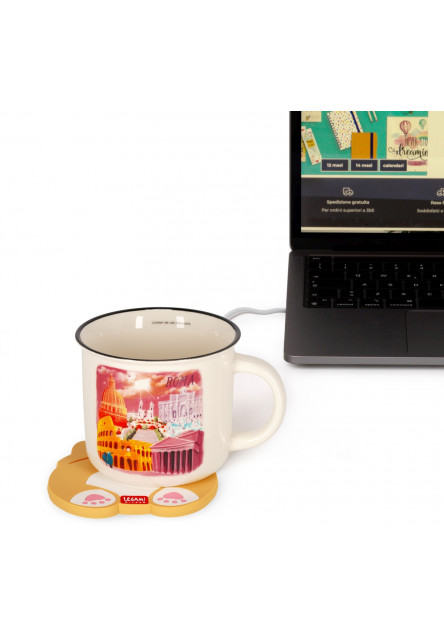 Ohrievací USB podtácek Legami Usb Mug Warmer - Warm It Up - Corgi