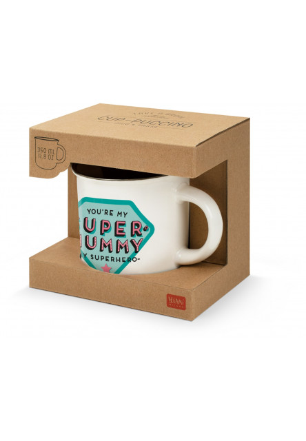Hrnček Legami New Bone China Porcelán Mug - Cup-Puccino - Super Mummy