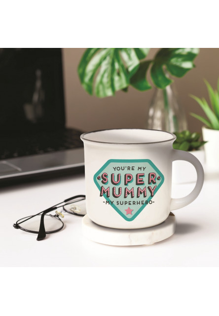 Hrnček Legami New Bone China Porcelán Mug - Cup-Puccino - Super Mummy