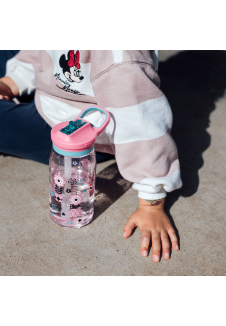 Plastová fľaša s náustkom Glow Kids Melodic Flowers 580 ml