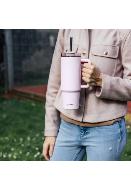 Nerezový termohrnček so slamkou Stream Light Pink 950 ml