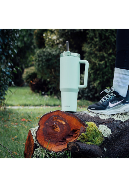 Nerezový termohrnček so slamkou Stream Turquoise 1200 ml