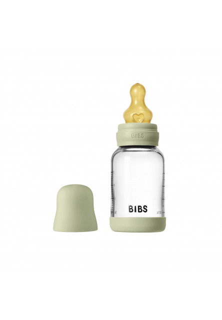 Antikoliková sklenená fľaša s kaučukovým cumlíkom 120ml (Blush)