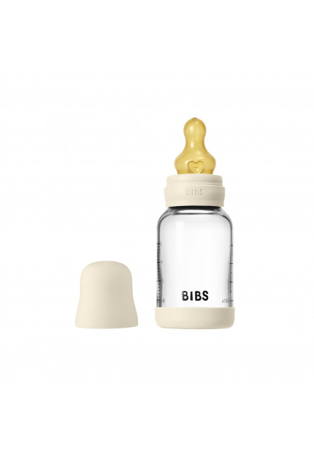 Antikoliková sklenená fľaša s kaučukovým cumlíkom 120ml (Blush)