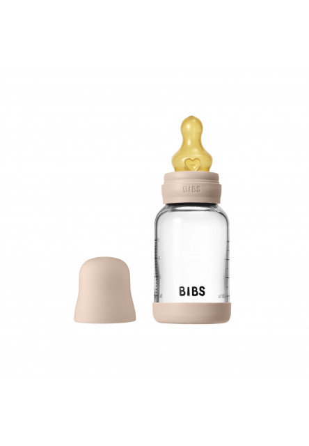 Antikoliková sklenená fľaša s kaučukovým cumlíkom 120ml (Blush)