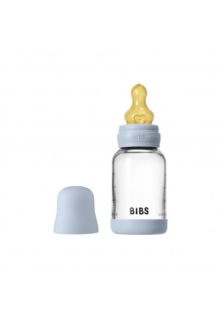 Antikoliková sklenená fľaša s kaučukovým cumlíkom 120ml (Blush)