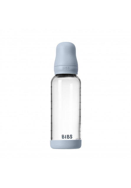 Antikoliková sklenená fľaša s kaučukovým cumlíkom 240ml (Sage)