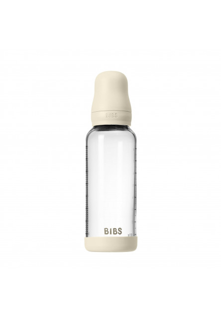 Antikoliková sklenená fľaša s kaučukovým cumlíkom 240ml (Sage)