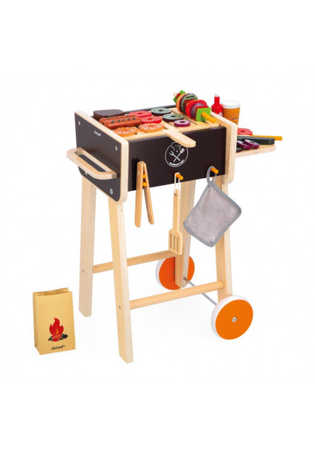 Drevený Barbecue Gril s príslušenstvom
